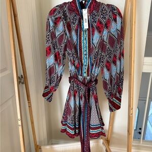 Alice + Olivia Jewel Multi Patterned Dress